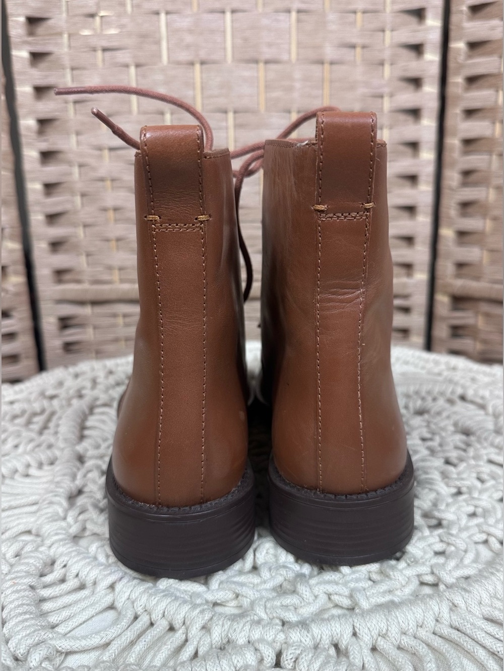 Madewell Evelyn Lace-Up Ankle Combat Boots - Size 8 - Picture 5 of 11